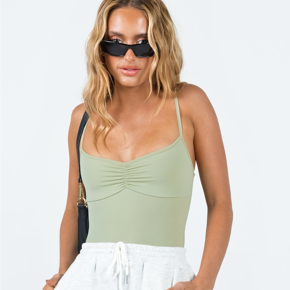 Princess Polly Linden Bodysuit Khaki